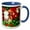 Blue/White, variant on 3drose, Dairy Cow in the Strawberry Patch, 11oz Magic Transforming Mug