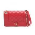 thumbnail image 1 of Pre-Owned CHANEL Matelasse Shoulder Bag, Leather, Women's, Red (Good), 1 of 7