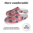 thumbnail image 6 of Lsque America Flags Pattern Womens Comfort Cotton on Scuff With Memory Foam and Anti-skid Sole Slipper-37/38, 6 of 7
