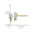 thumbnail image 3 of Primal Gold 14 Karat Yellow Gold Diamond and Aquamarine Birthstone Earrings, 3 of 3