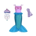 thumbnail image 3 of Disfraz de princesa Disney, sirena, Ariel, para niñas, niños, cosplay, carnaval, fiesta de cumpleaños, ropa de graduación, vestido de verano, 3 of 5