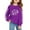 Purple, variant on Kiijoy Toddler Girls Football Graphic Sweatshirt Casual Sports Pullover Top, Sizes 3-4