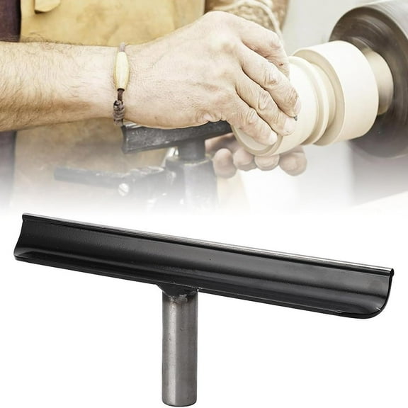 12In Lathe Tool Rest Concave Design 1In Post 304Steel for Woodturning Lathe Base