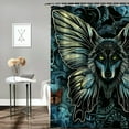 thumbnail image 2 of Orinice Butterfly Wolf Gothic Art Bathroom Decor Set Polyester Fabric Fashion Bathroom Decor with Hooks 60x72, 2 of 7