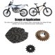 thumbnail image 3 of Kit de cadena y piñón ANGGREK 114 eslabones 410 22T para motocicletas, 3 of 8