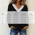 thumbnail image 4 of Tops for Women Lace V-Neck Soft Long Sleeve Ribbed Knit Pullover Casual Fall Winter Shirt, 4 of 7