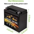 thumbnail image 5 of 1Autodepot AGM 12 Volt Automotive Battery, 252 CCA, Top Post for Motorcycle ATV, 5 of 5