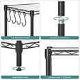 thumbnail image 4 of Garage Shelving, 5 Tier Wire Shelving Unit, Kitchen Storage Rack with Adjustable Shelves, Garage, Black, 4 of 9