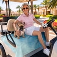 thumbnail image 3 of Golf Cart Seat Covers for 2 Seater, Blue Ombre Soft Microfiber Cart Seat Towel Blanket, Coastal Beach Modern Abstract Art Absorbent Breathable Non Slip Bench Seats Protector for Golf Course 51"x31", 3 of 9
