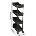 thumbnail image 3 of Multi-Layer Rolling Storage Cart - Mobile Storage Rack with Wheels, Easy-to-Assemble Organizer for Living Room Bedroom Bathroom Kitchen, Heavy-Duty Storage Shelf, 3 of 7
