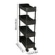 thumbnail image 2 of Carrito utilitario resistente de 5 niveles con ruedas bloqueables y estructura de acero resistente para organizar la despensa, la lavandería o la oficina. Aestivo | Negro | AESTIVO, 2 of 6