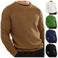 thumbnail image 6 of uikmnh Men's Autumn and Winter Simple Solid Color Knit Sweater Pullover, 6 of 6