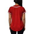 thumbnail image 3 of Lappel Women's Baseball Button Down Jersey College Sports Team Uniforms Size XS to 2XL Short Sleeve Athletic Sports Tee Shirts Made in USA, 3 of 4