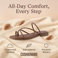 thumbnail image 2 of Cushionaire Venue Women’s Strappy Toe-Loop Slide Sandals with Gold-Tone Accent & Memory Foam Comfort | Minimalist Summer Sandals for Women with Wide Widths Available, 2 of 11