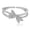 Silver, variant on Silver Tone Adjustable Open Band Dragonfly Ring with Pavé Wings and Center Stone, Elegant Double Band Statement Ring for Women