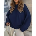 thumbnail image 4 of PRETTYGARDEN Women's Fall Oversized Sweaters Casual Crewneck Pullover Long Sleeve Fuzzy Chunky Knit Tops Blouse、, 4 of 8