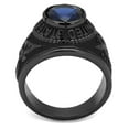thumbnail image 5 of ETERNAL SPARKLES Men's USA Air Force Military Patriotic Ring Blue Stone - Black, 5 of 8