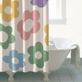 thumbnail image 5 of Waterproof Daisy Shower Curtain 72x84 Inch Colorful Floral Polyester Unique Shower Curtain for Bathroom Hotel Home Decor with 12 Plastic Hooks, 5 of 5