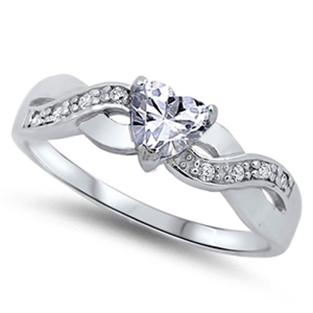 womens heart infinity knot band promise ring sizes 4 5 6 7 8 9 10 size 6 promise ring