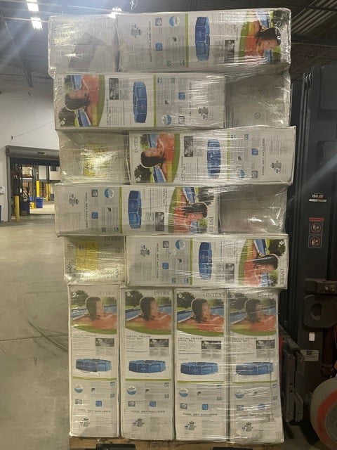 Open Box BULK Intex 10'x30" Metal Frame Pool w/ Filter Pump (1 Pallet of 32)