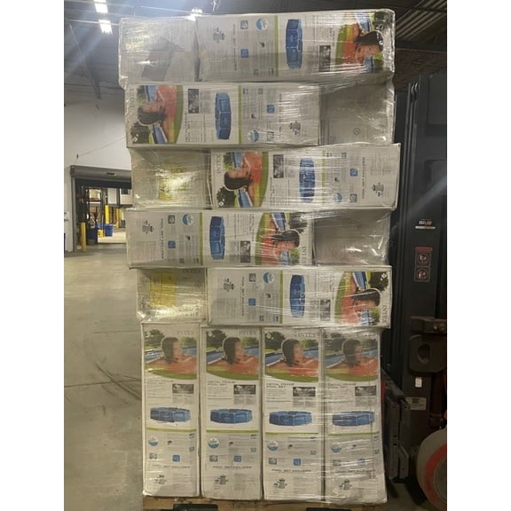 Open Box BULK Intex 10'x30" Metal Frame Pool w/ Filter Pump (1 Pallet of 32)