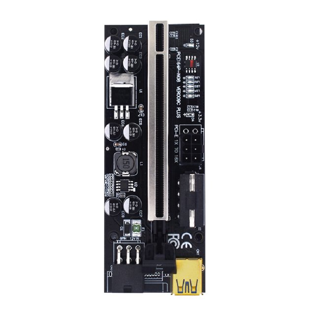 Maoww PCI-E 1x à 6x Carte Exender Adaptateur USB avec Indicateur LED Composant Type 2 1Ensemble