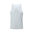 thumbnail image 4 of Sakmal White Tank Tops for Men White Crew Neck Lightweight Stringer Camisole Muscle Gradient Breathable Mens Sleeveless Tee Shirts, 4 of 5