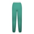 thumbnail image 3 of USNSM Women's Plus Size Pants High-Waisted Drawstring Ankle Banded Sweatpants Solid Color Jogging Trousers with Pockets Mint Green S, 3 of 4