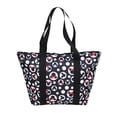 thumbnail image 4 of Disney Mickey Mouse Tote Bag Minnie Icon Zippered Black Travel Handbag, 4 of 6