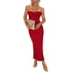 thumbnail image 1 of Vestido PRETTYGARDEN Ajustado Strapless con Nudo Rojo M, 1 of 8