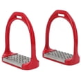 thumbnail image 2 of Estribos ingleses, 1 par de estribos de seguridad para silla de montar de caballo, de aluminio, antideslizantes, antideslizantes, parte superior de la línea, 2 of 8