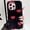 Black / Red, variant on Dteck Fuzzy Fluffy Case for iPhone 15 Pro Max, Cute Winter Warm Plush Furry Case with Fur LOVE Heart Design Soft Back Shockproof Protective Phone Cover for Women Girls,Black-Red Love