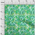 thumbnail image 2 of oneOone Cotton Poplin Sea Green Fabric Ikat Dress Material Fabric Print Fabric By The Yard 56 Inch Wide, 2 of 6