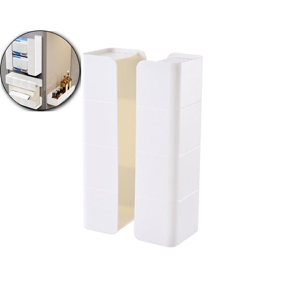 Dvruxg Split Paper Towel Dispenser Box with Magnetic Mount – No Punching Wet Tissue Organizer for Kitchen, Fridge Side & Drawer Storage