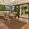 thumbnail image 4 of Ottomanson Jardin Solid Design 5x7 Non Shedding Indoor Area Rug, 5'3" x 6'11", Brown, 4 of 8