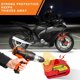 thumbnail image 2 of Bloqueo de freno de disco de alarma de motocicleta, bloqueo de rueda de seguridad antirrobo impermeable de 110dB con Cable de recordatorio de 1,5 m esquí esquí Gafas de esquí, 2 of 5
