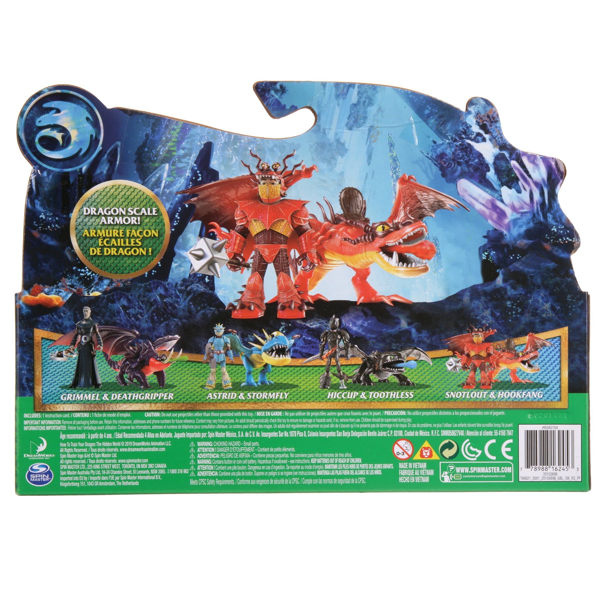 DreamWorks Dragons, Hookfang and Snotlout, Dragon with Armored Viking  Figure, for Kids Aged 4 and Up - Walmart.com