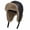 Black, variant on Men Winter Trapper Hat Waterproof Leather Russian Ushanka Cap Plush Aviator Hat Hunting Skiing with Faux Fur Earflap