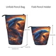 thumbnail image 2 of Kdxio Telescopic Pencil Bag Pen Holder Stationery Case,Stand-up Retractable Transformer Bag Organizer for Christmas Holiday(Cool Dolphin), 2 of 6