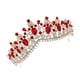 thumbnail image 2 of corona grande de diamantes de imitación para novia, tocado de aleación, elegante tocado para mujer y niña (rojo), 2 of 5