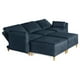 thumbnail image 4 of Sala Modular Makora Morelli Memory Foam Azul Chenille De 5 Módulos, 4 of 10