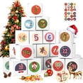 thumbnail image 4 of Labymos Christmas Gift Box 24pcs Assorted Christmas Gift Boxes Clips Number Sticker design with Snowman, 4 of 8