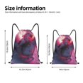 thumbnail image 2 of Bingfone Astronaut Riding Fiery Horse Drawstrings Backpacks Bags for Men Women Gym Drawstrings Bag-Medium, 2 of 6