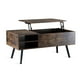thumbnail image 2 of Mesa de Café Elevable MDF Color Negro con Almacenamiento Interno, Mesa de Centro marron M, 2 of 9