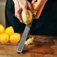 thumbnail image 2 of Zekpro Parmesan Cheese Grater and Lemon Zester, Stainless Steel Razor Sharp Zester for Ginger, Garlic, Nutmeg, Chocolate, Vegetables, Fruits Dishwasher Safe Yellow Handle, 2 of 11