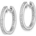 thumbnail image 2 of Sterling Silver Rhodium Diam. Earrings (17 X 2) Made In India qdx112, 2 of 5