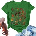 thumbnail image 4 of Womens Short Sleeve Blouses Loose Fit Tops Graphic Print Trendy 2025 Basics Crew Neck T Shirt, 4 of 5