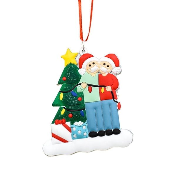 Adornos Colgantes Para Árboles De Navidad Con Cordón Familia De 2-6 Diy Nombre Bendición Colgante Regalo Para Amigos O Familiares Advancent AP007565-03
