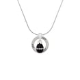 thumbnail image 2 of Delight Jewelry Black Easter Egg with Clear Crystal Band Joy Ring Charm Necklace, 18", 2 of 4