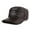 Brown cap, variant on Army Cap Mi-litary Men Brown Leather Captain Hat Adjustable Zipper Classic Sailor Cap Male Autumn Winter Fisherman Caps ,Fashion